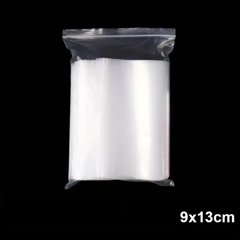 300/100PCS Transparent Zip Bags Food Jewelry Vacuum Storage Bag Plastic Thicken Reclosable Poly Bag Kitchen Organization Package - image 8