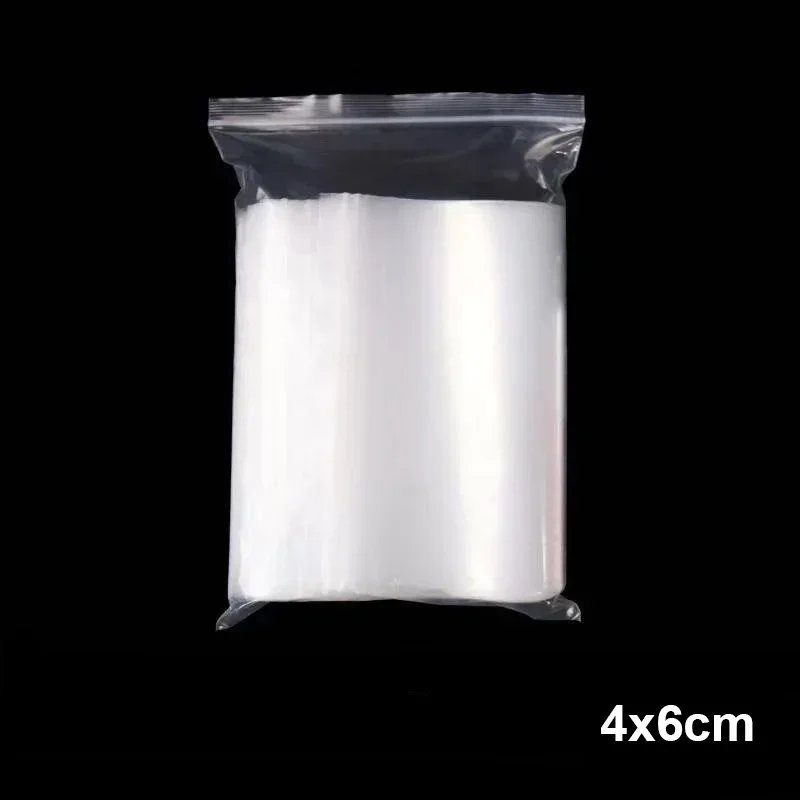 300/100PCS Transparent Zip Bags Food Jewelry Vacuum Storage Bag Plastic Thicken Reclosable Poly Bag Kitchen Organization Package - image 11