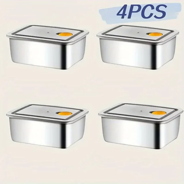 Stainless Steel Food Storage Containers Set Thickened Leakproof Bpa Free