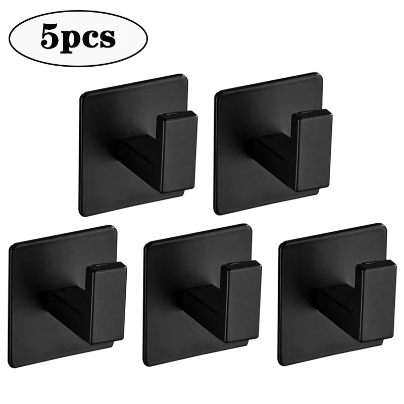 1/6Pcs Strong Self - Adhesive Wall Hooks Keys Bag Shower Robe Hanging Holder Clothes Coat Hanger Towel Rack Kitchen Bathroom Hook - image 11
