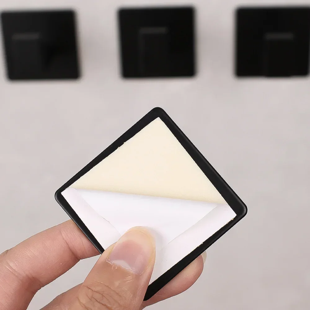 1/6Pcs Strong Self - Adhesive Wall Hooks Keys Bag Shower Robe Hanging Holder Clothes Coat Hanger Towel Rack Kitchen Bathroom Hook - image 5