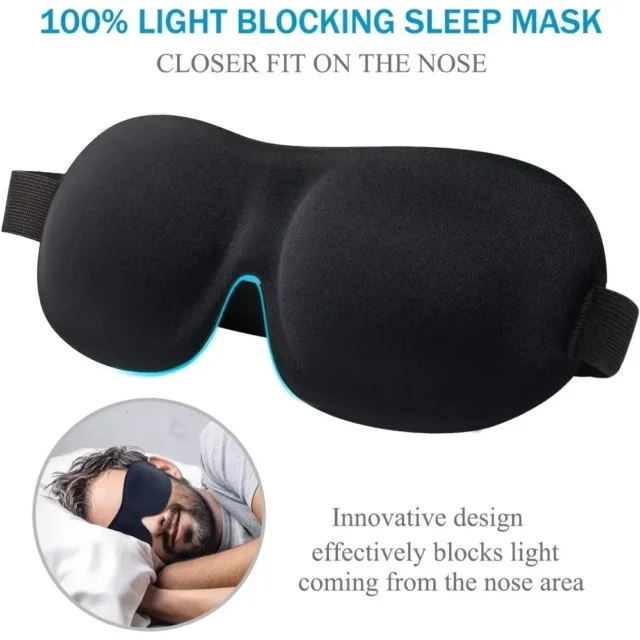 3D Sleep Mask Blindfold Sleeping Aid Soft Memory Foam Eye for
