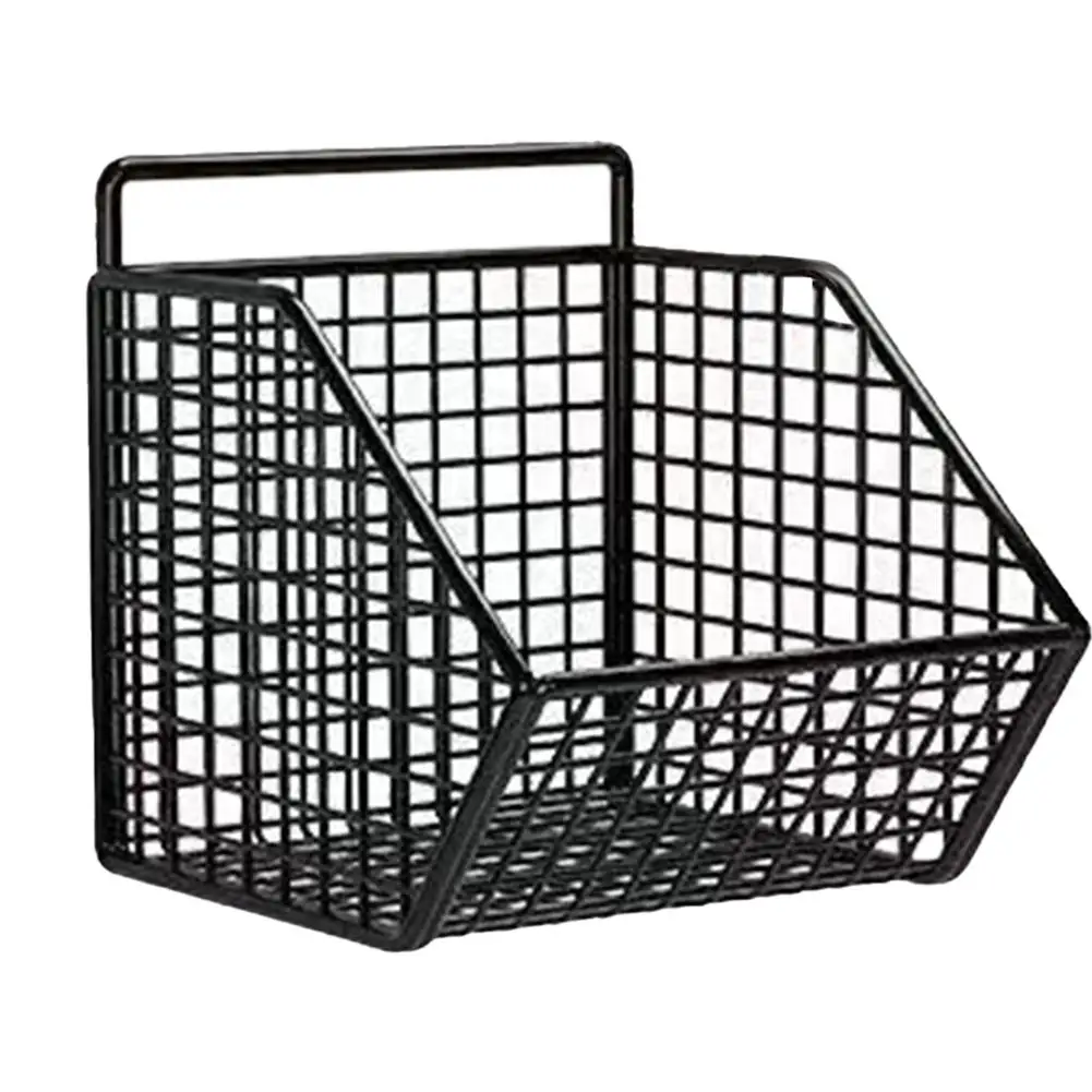 Wall - mounted Kitchen Storage Basket Perforation - free Iron Partition Storage Rack for Kitchen Ingredients Sorting Storage Basket - image 9