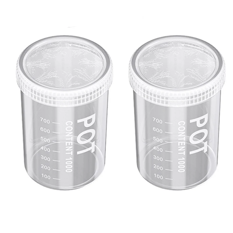 2/4PCS Grain Sealed Cans With Tick Marks Kitchen Grain Spice Storage Jar Refrigerator Organizer Fresh keep Tank Sealed Container - image 11