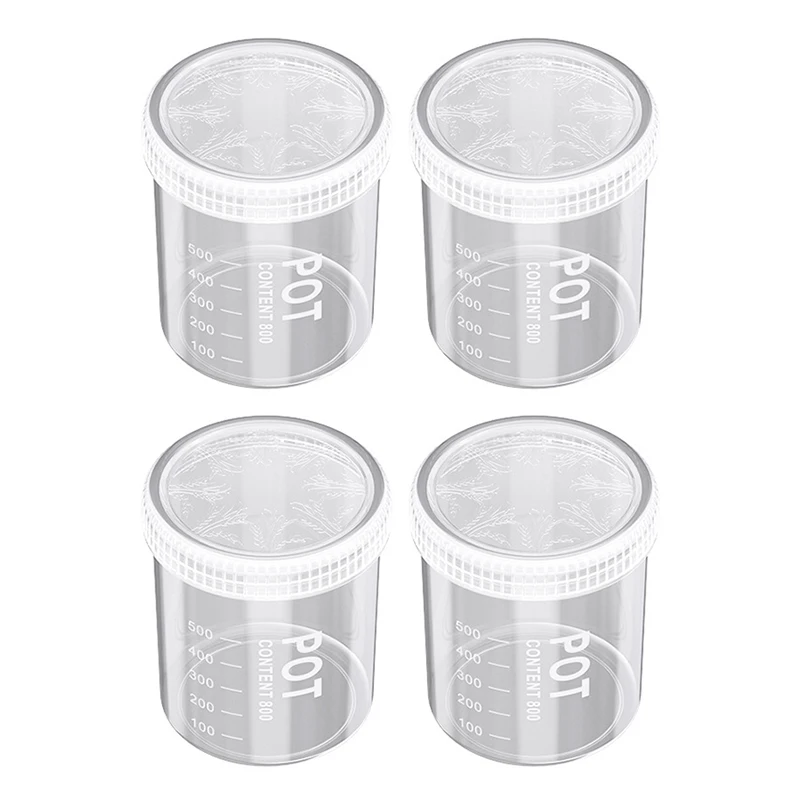 2/4PCS Grain Sealed Cans With Tick Marks Kitchen Grain Spice Storage Jar Refrigerator Organizer Fresh keep Tank Sealed Container - image 10