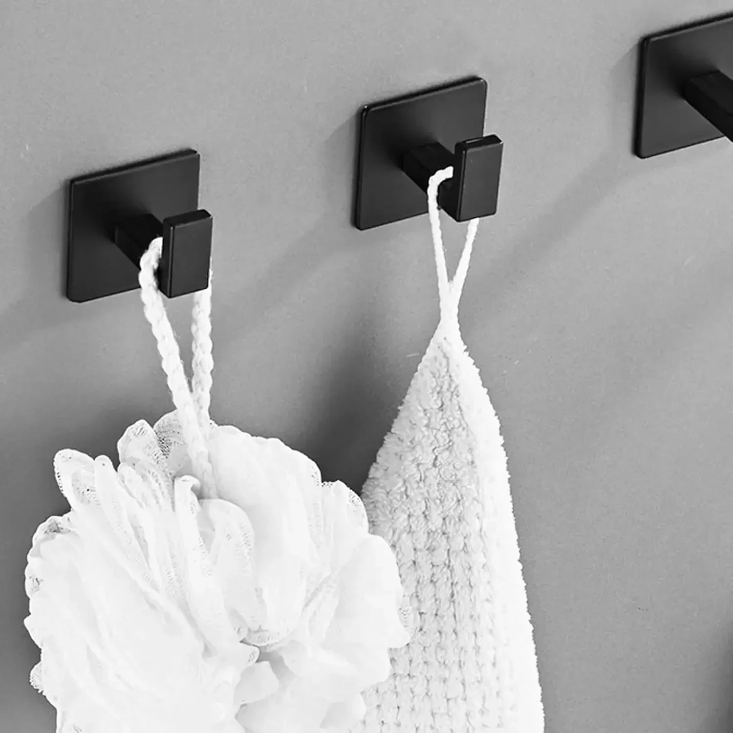 1/6Pcs Strong Self - Adhesive Wall Hooks Keys Bag Shower Robe Hanging Holder Clothes Coat Hanger Towel Rack Kitchen Bathroom Hook - image 3