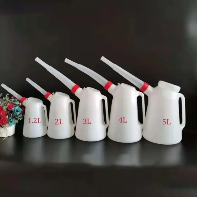 Plastic Oil Measuring Jug 1.2/2/3/4/5 Litre Pouring Spout Container Oiler