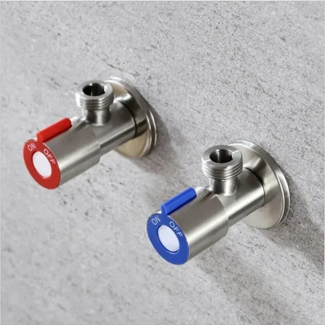 Stainless Steel Hot Cold Inlet Valve Toilet Filling Angle Valves Sink