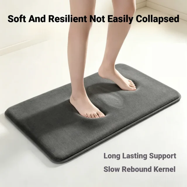 Super Absorbent Coral Velvet Non Slip Bath Floor Door Mat for