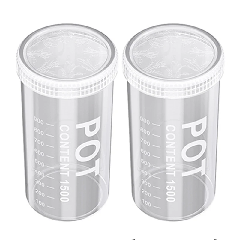 2/4PCS Grain Sealed Cans With Tick Marks Kitchen Grain Spice Storage Jar Refrigerator Organizer Fresh keep Tank Sealed Container - image 12
