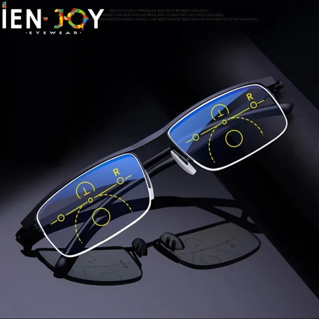 Ienjoy Intelligent Multifocal Progressive Reading Glasses Half Frame Dual Use