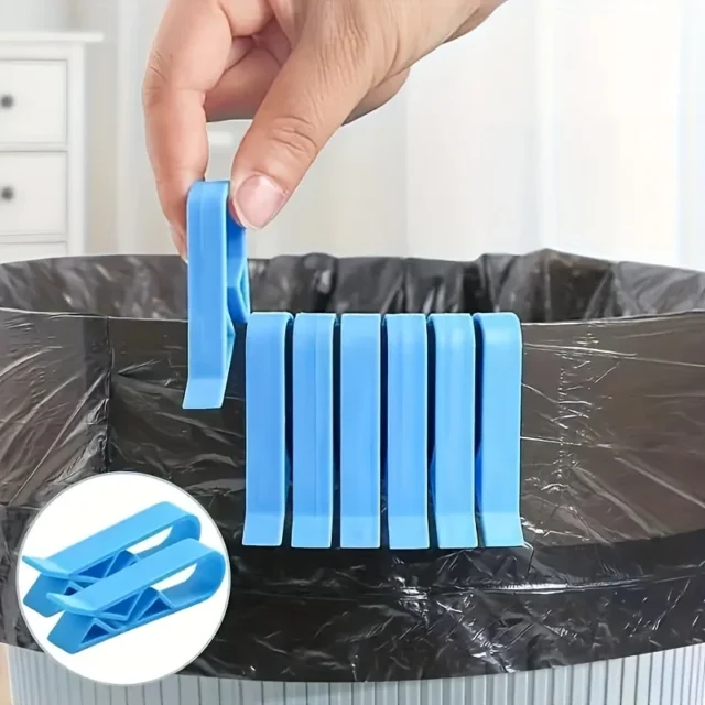 10 innovative trash can clips - safe and non slip trash bag holder - stylish divider side clips - convenient for home use