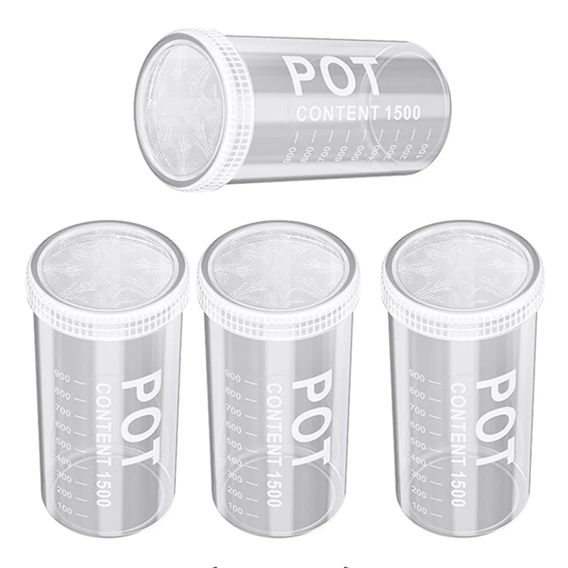 2/4PCS Grain Sealed Cans With Tick Marks Kitchen Grain Spice Storage Jar Refrigerator Organizer Fresh keep Tank Sealed Container - image 14