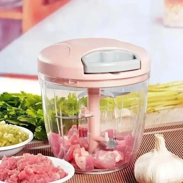 900/500Ml Garlicchopper Manual Rotate Vegetable Cutter Choppers Slicer Fruit