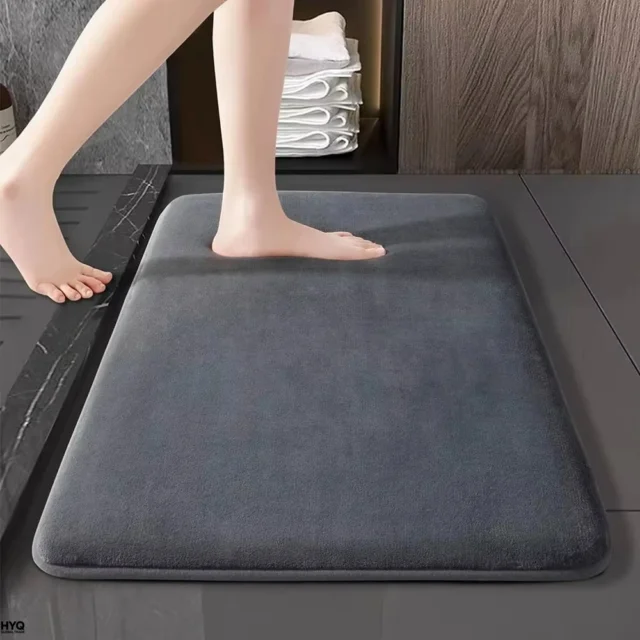 Alfombra De Baño Súper Absorbente Y Antideslizante Terciopelo Coral Para Suelo