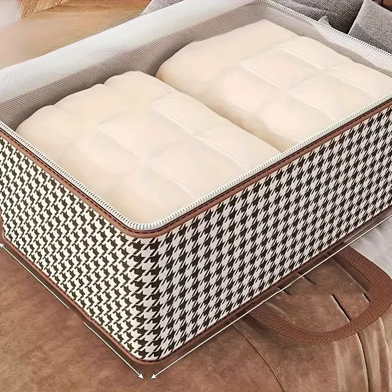New Storage Bag Quilt Storage Bag Large Capacity Portable Household Clothes Organizer With Handles Dustproof Foldable - image 3