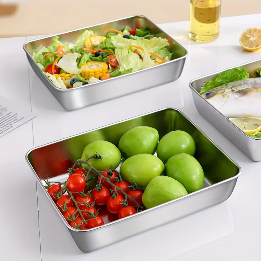 Stainless Steel Food Storage Containers Set Airtight Bpa Free 3 Pack – product image 6