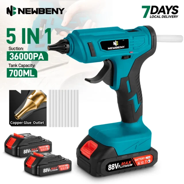 Newbeny 5 1 280°C Cordless Electric Hot Melt Glue Gun 10 - 10 Pack