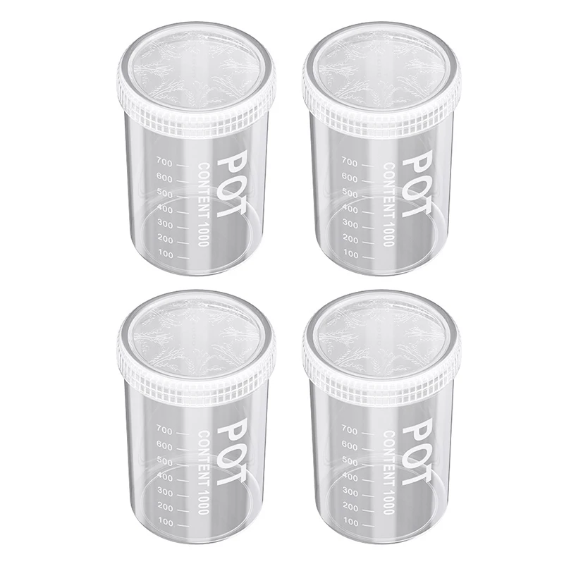 2/4PCS Grain Sealed Cans With Tick Marks Kitchen Grain Spice Storage Jar Refrigerator Organizer Fresh keep Tank Sealed Container - image 13