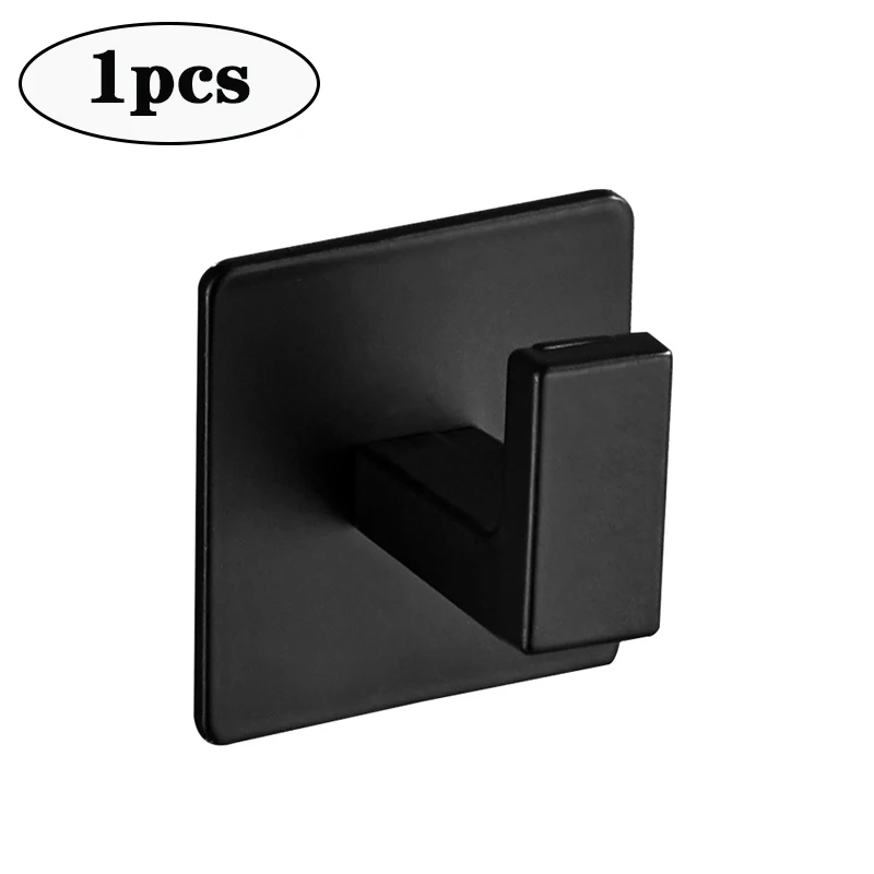 1/6Pcs Strong Self - Adhesive Wall Hooks Keys Bag Shower Robe Hanging Holder Clothes Coat Hanger Towel Rack Kitchen Bathroom Hook - image 7