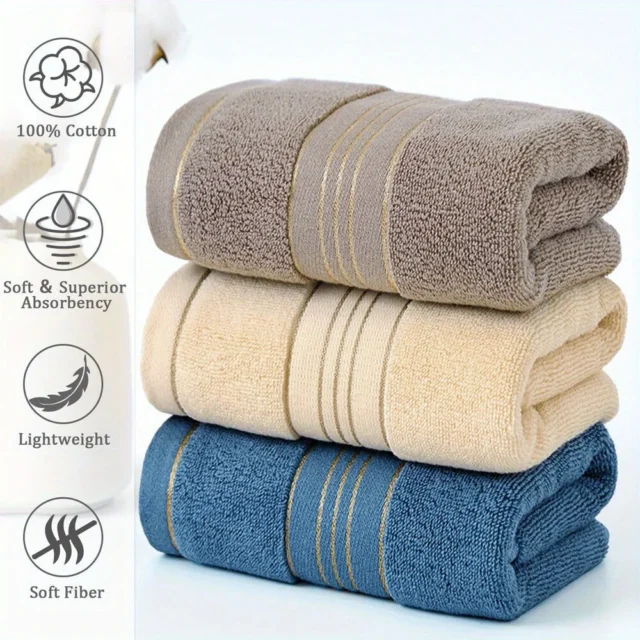 Pure Cotton Bath Towel Soft Absorbent Multi Purpose