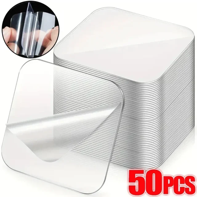 Reusable Ultra Strong Double Sided Adhesive Tape Nano Transparent Wall Stickers