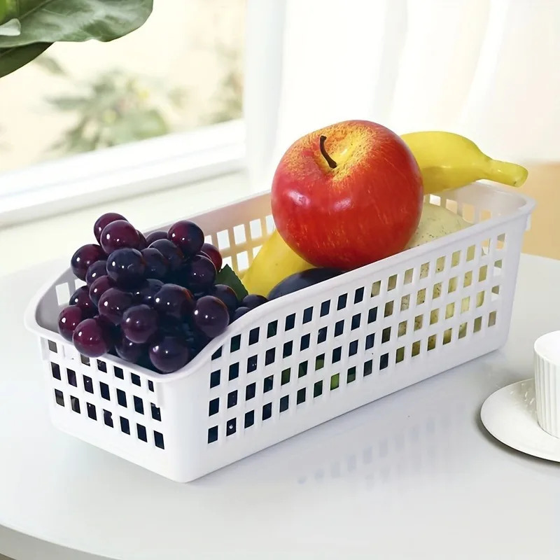 4pcs Stackable Storage Basket Set - Multifunctional Plastic Storage Box - Suitable for Books - Snacks - etc.Ideal Choice for Family - image 3
