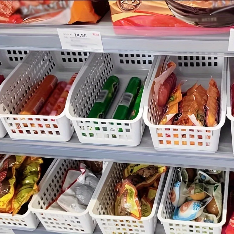 4pcs Stackable Storage Basket Set - Multifunctional Plastic Storage Box - Suitable for Books - Snacks - etc.Ideal Choice for Family - image 2