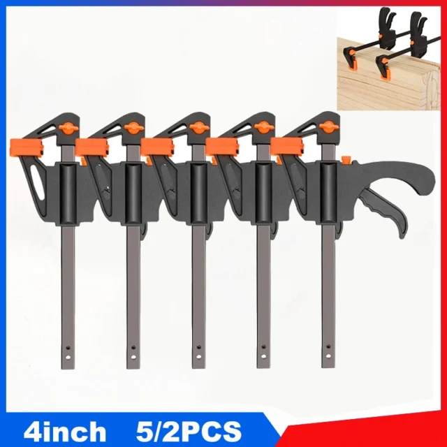 5/ Woodworking Work Bar 4 Inch Clamp Clip Set Hard Quick - 2 Pack