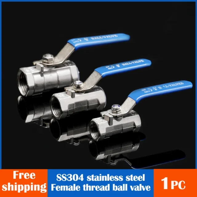 Plumbing Connection Ball Valve Switch Female Threaded Stainless Steel Faucet