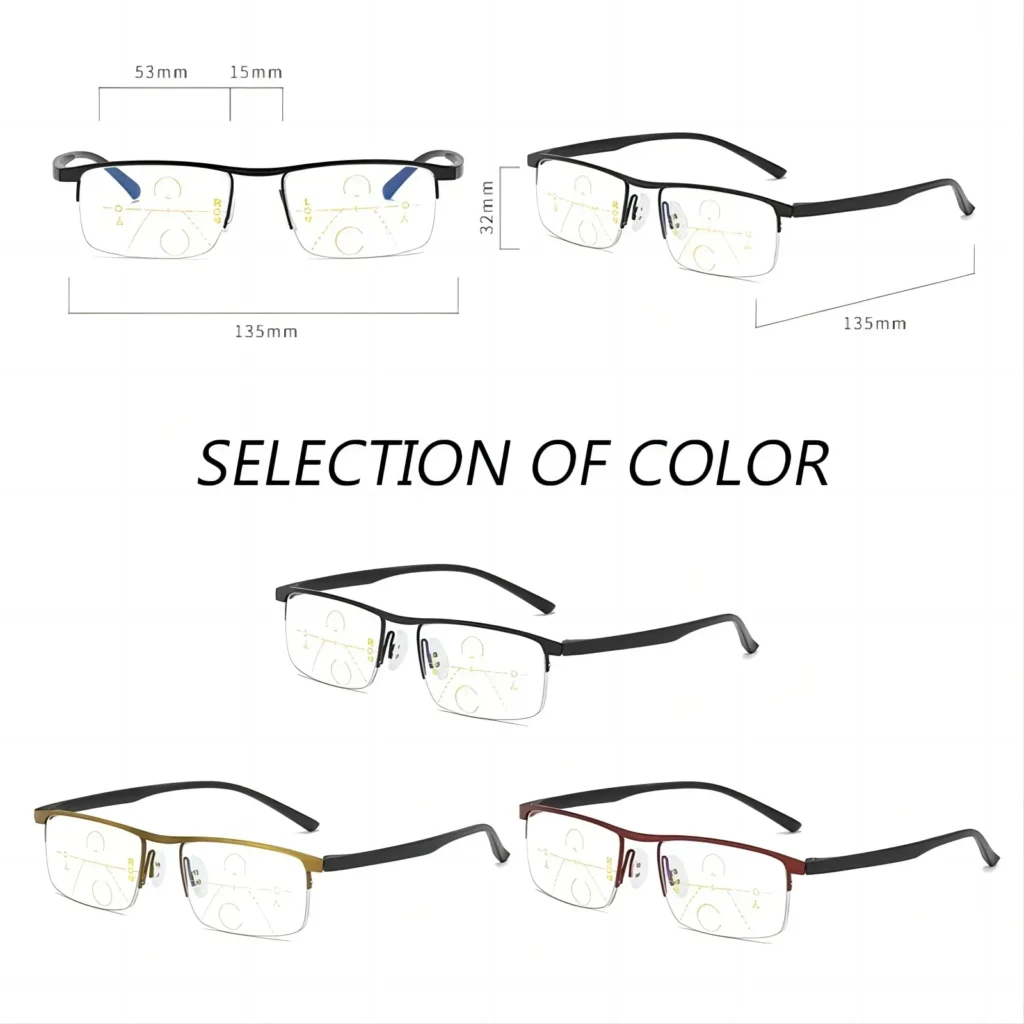 Ienjoy Intelligent Multifocal Progressive Reading Glasses Half Frame Dual Use – product image 3
