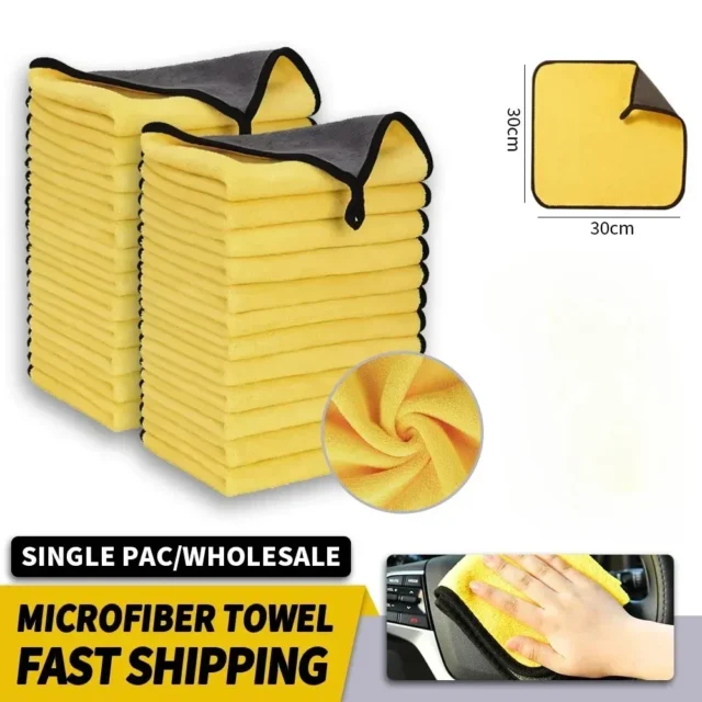 Toalla De Microfibra Para Lavado Coches 30X30 Cm Paño Secado Y