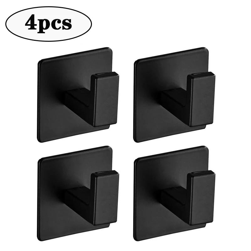 1/6Pcs Strong Self - Adhesive Wall Hooks Keys Bag Shower Robe Hanging Holder Clothes Coat Hanger Towel Rack Kitchen Bathroom Hook - image 10