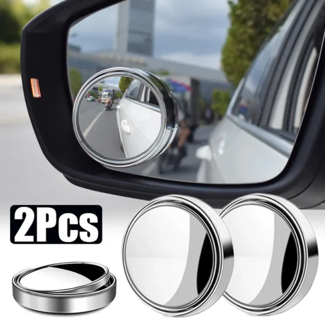 360 Degree Adjustable Blind Spot Mirror Car Auxiliary Rearview Convex Round