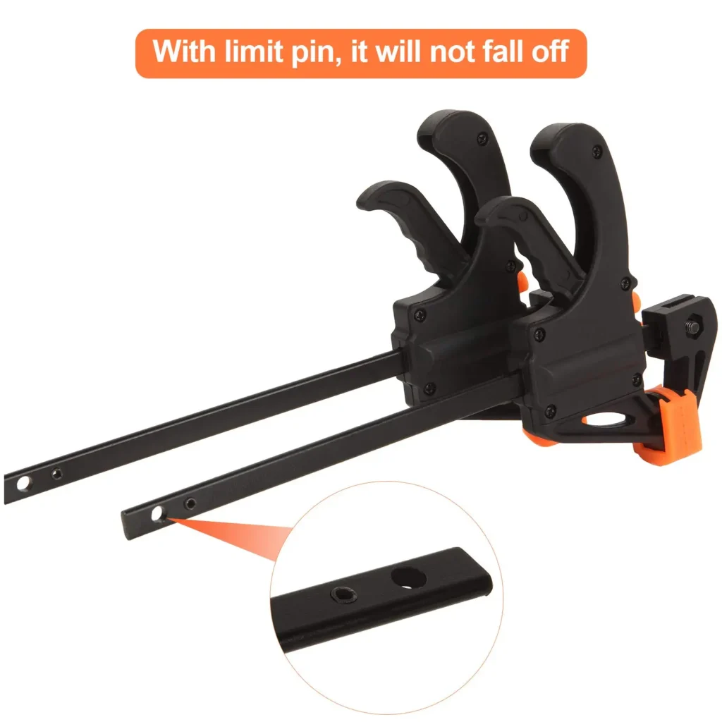 5/ Woodworking Work Bar 4 Inch Clamp Clip Set Hard Quick - 2 Pack – product image 3