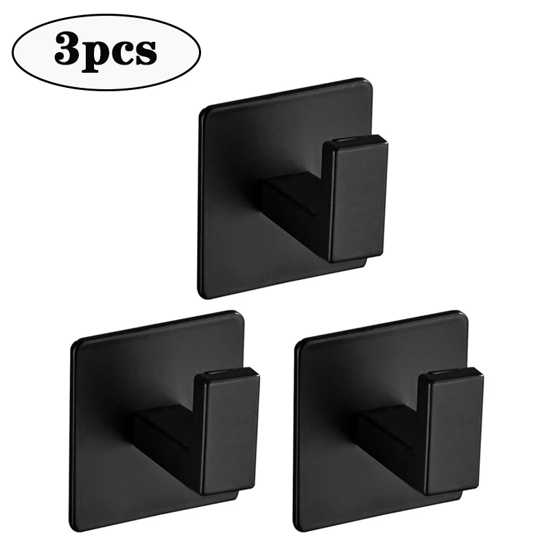 1/6Pcs Strong Self - Adhesive Wall Hooks Keys Bag Shower Robe Hanging Holder Clothes Coat Hanger Towel Rack Kitchen Bathroom Hook - image 9