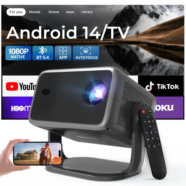Lyncast L018 Smart 4K Projector Portable Mini Wifi Home Theater Video