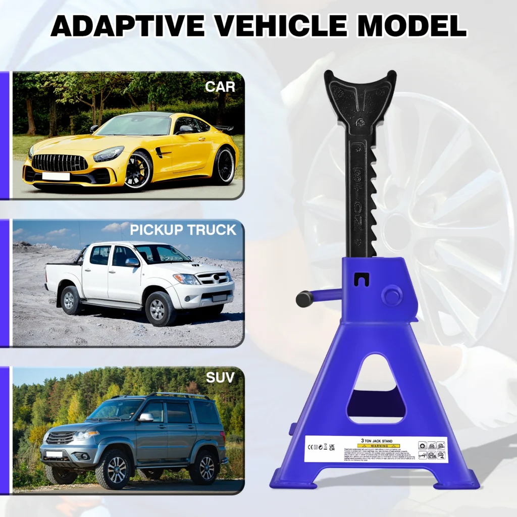 Axle Stands 3 Ton Jack 11.4 17Inch Adjustable Height Heavy Duty – product image 4