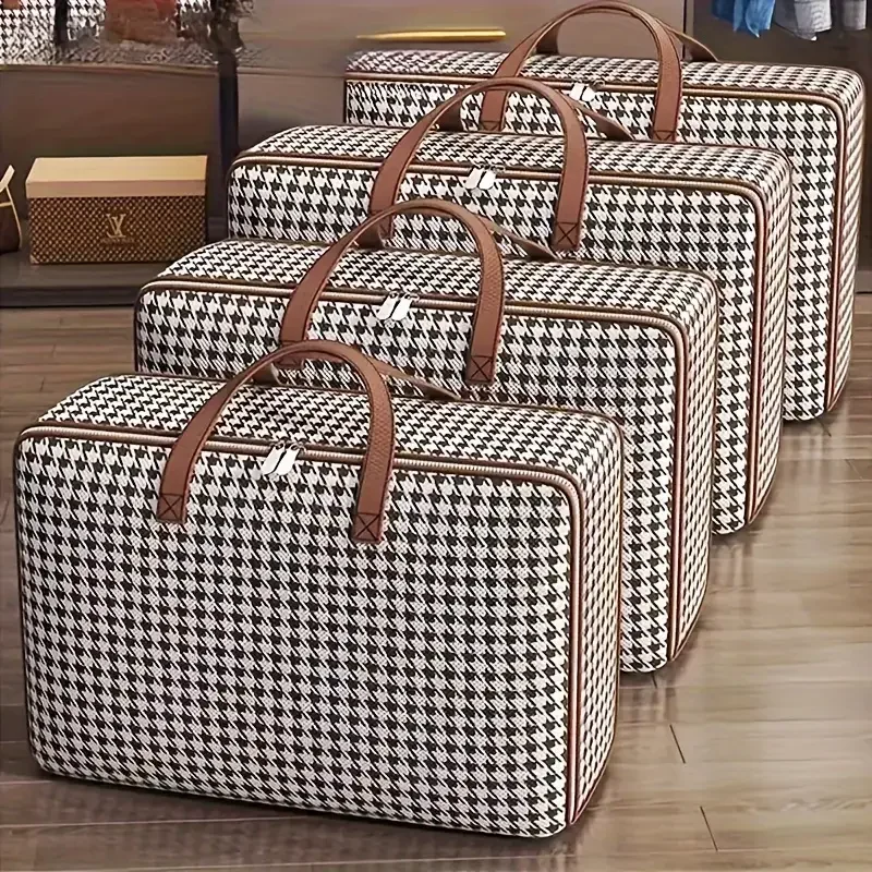 New Storage Bag Quilt Storage Bag Large Capacity Portable Household Clothes Organizer With Handles Dustproof Foldable
