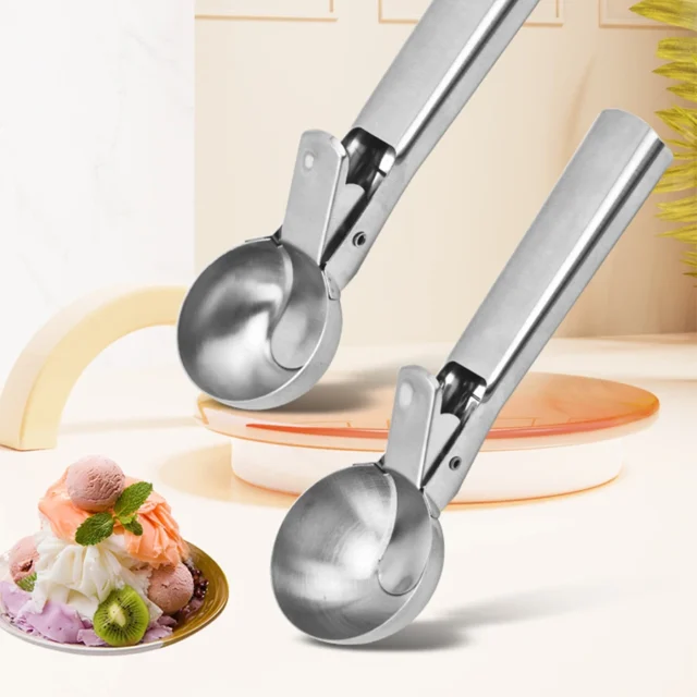 Stainless Steel Dual Purpose Ice Cream Scoop Scooper Multifunctional Fruit