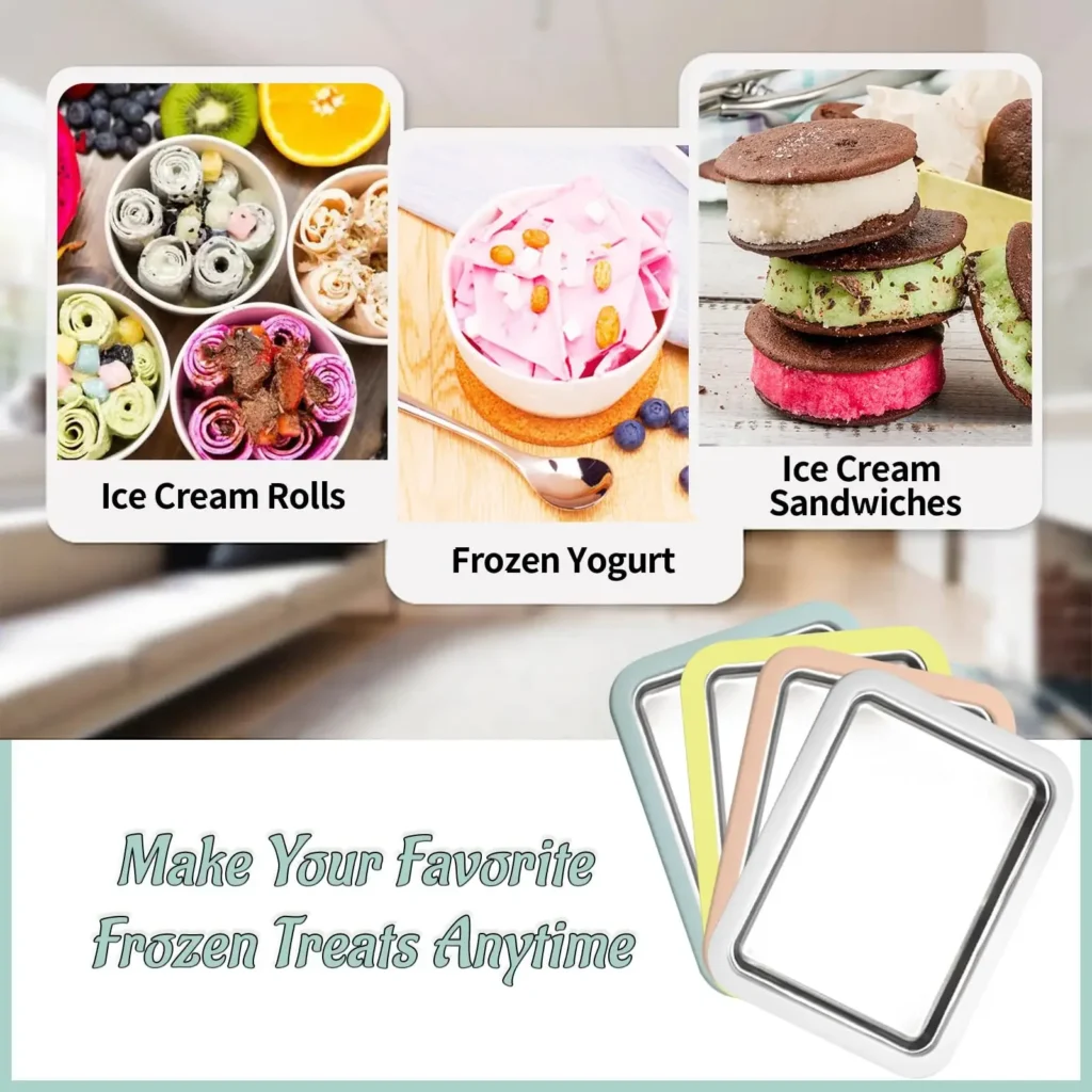 Multifunctional Rolled Ice Cream Maker Cold Sweet Fried Pan Diy Household – product image 3