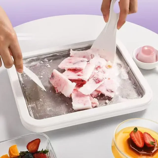 Multifunctional Rolled Ice Cream Maker Cold Sweet Fried Pan Diy Household