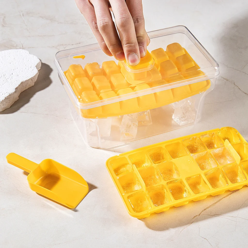 Ice Trays Freezer Lid Bin Cube Tray Making 68 Pack – product image 5