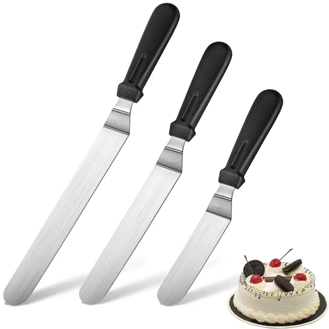 Lmetjma Cake Offset Spatula Stainless Steel Icing Pp Plastic Handle