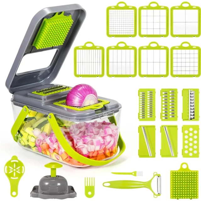 Lmetjma 22 1 Vegetable Chopper Dicer Onion with 13 Blades
