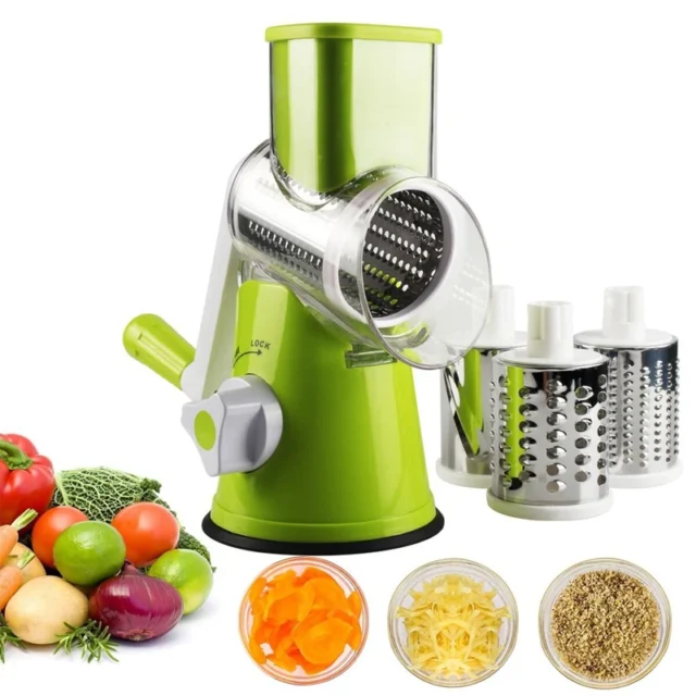 Lmetjma Manual Rotary Vegetable Slicer Cutter Kitchen Cheese Grater Chopper