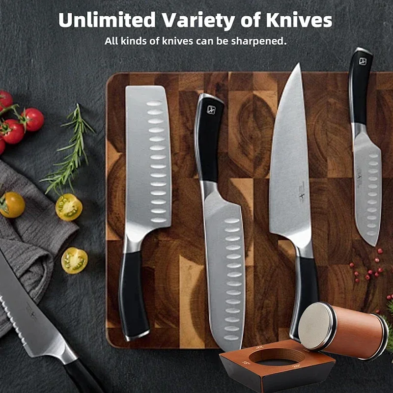 Wooden【4 Angle】Rolling Knife Sharpener Kit Straight Edge Roller Sharpening with – product image 6