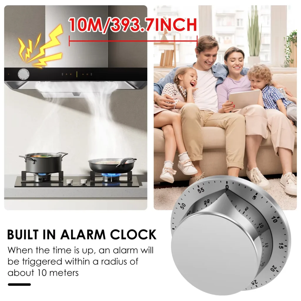 Kitchen Timer Abs Steel Cooking Waterproof Countdown Magnetic Required – product image 4