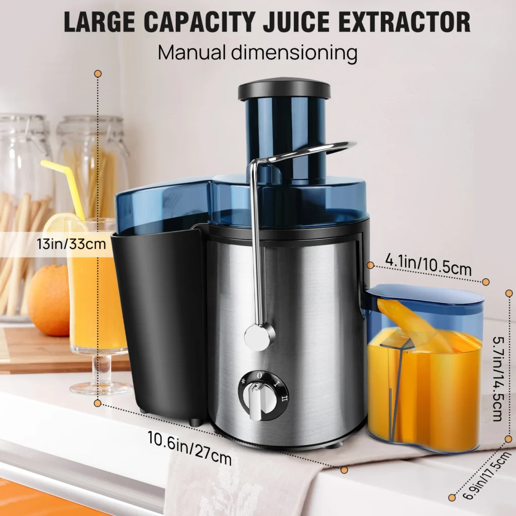 Juicer Machine Feed Chute Fruits Vegetables Citrus 2 Speed Centrifugal – product image 3