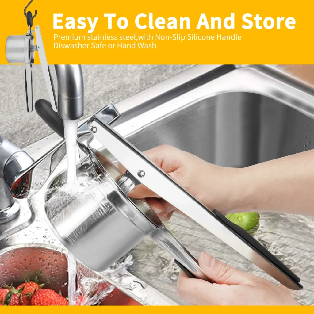 Stainless Steel Potato Ricer Silicone Handle Replaceable Chassis Mashers – product image 5